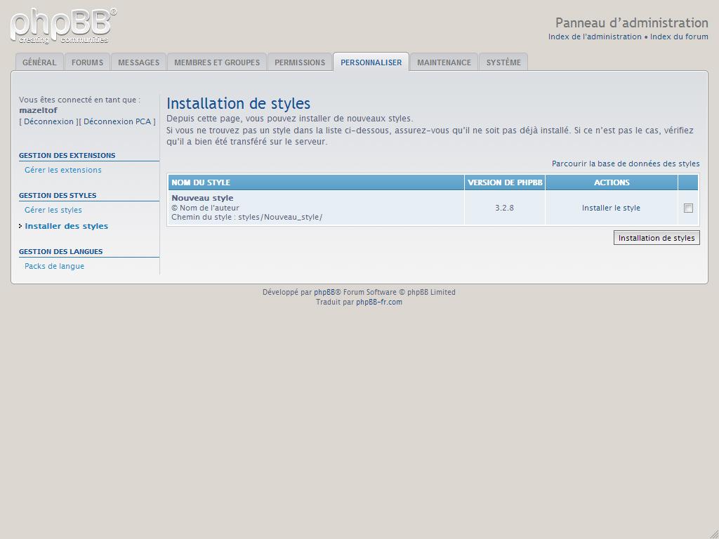 installer un style phpBB