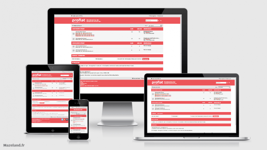 style proflat red 1.3.11 pour phpBB 3.3.11