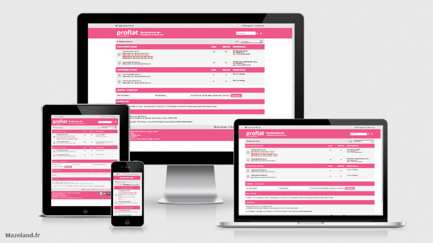 style proflat pink 1.3.11 pour phpBB 3.3.11
