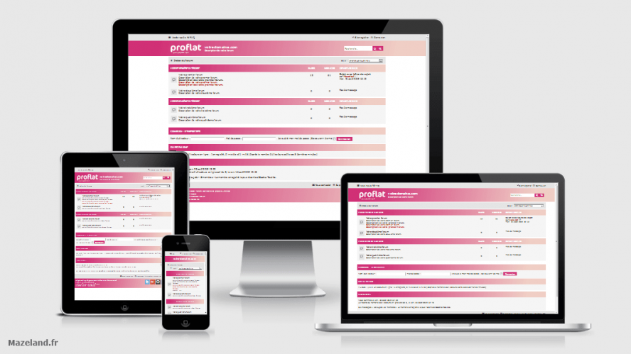style proflat pink shirley 1.3.11 pour phpBB 3.3.11