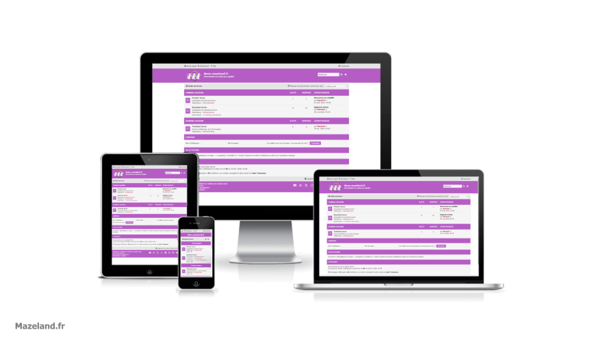 style phpBB proflat purple