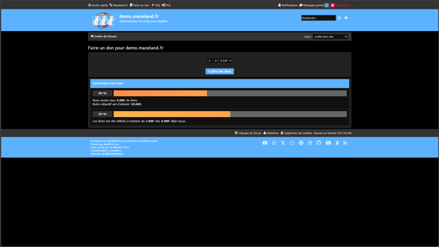extension paypal donation extension 3.0.4 pour proflat dark side 1.3.17 - page de don