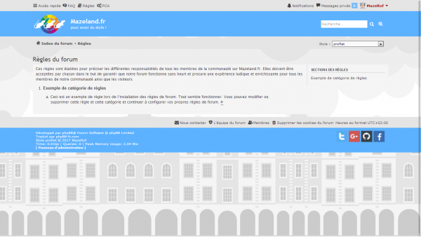 extension Board Rules pour le style proflat pour phpBB